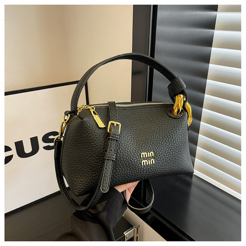 Ženska PU torbica za ručak, oblik jastuka, crossbody sa zatvaračem na zip, jedna naramenica, unutarnji džep s zipom