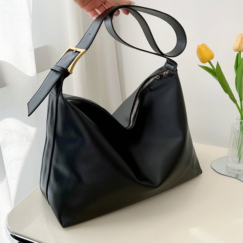 Tote torba od PU materijala, gradski street style, zatvarač, poliester podstava, horizontalni kvadratni oblik