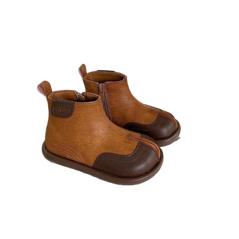 Dječje modne čizme - gornji dio od mikrovlaknaste kože, gumeni potplat, debela konstrukcija, bočni zatvarač, niski kroj - unisex