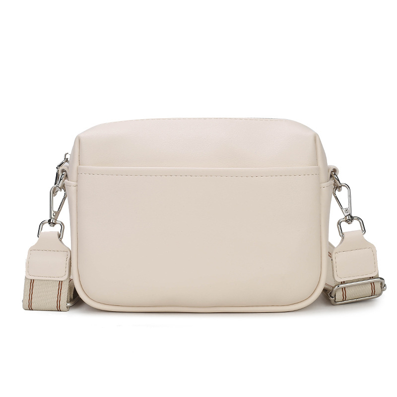 Ženska PU crossbody torbica — street trend, horizontalni kvadratni oblik, zatvarač, unutarnja pretinac sa zatvaračem