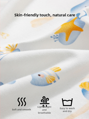 Pamukasta swaddling deka za novorođenče s cartoon uzorkom – Joyncleon/Jingqi, pogodna za ljeto, proljeće i jesen.