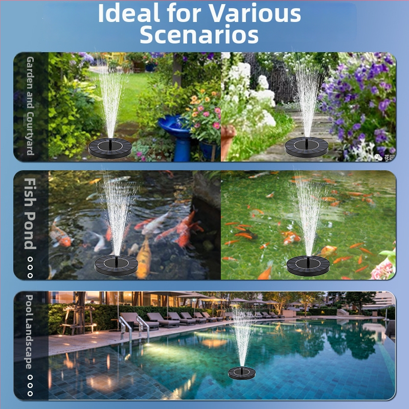 Fântână decorativă pentru iaz exterior cu spray combinat și oxigenare a apei