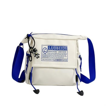 Pink Dale Geantă Messenger din Nylon cu Capac, Formă Orizontală Pătrată, Cu O Singură Curea de Umăr