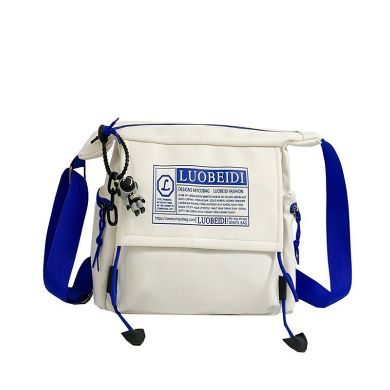 Pink Dale Geantă Messenger din Nylon cu Capac, Formă Orizontală Pătrată, Cu O Singură Curea de Umăr