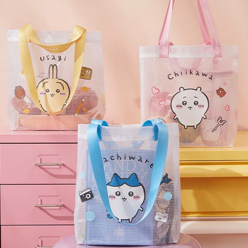 Geantă de umăr Chiikawa Usagi, seria, material PVC, stil proaspăt și dulce, cu compartimente