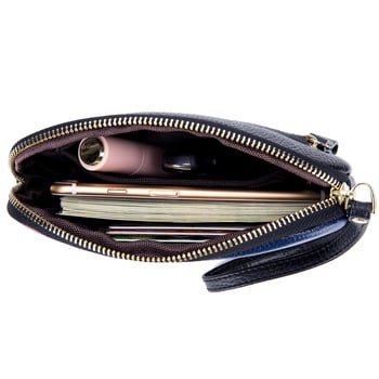 Geantă de mână din piele naturală, primul strat de piele de vacă, stil urban simplu, mică geantă pătrată, formă ovală, închidere cu fermoar