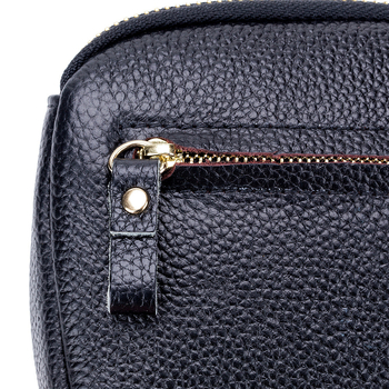 Geantă de mână din piele naturală, primul strat de piele de vacă, stil urban simplu, mică geantă pătrată, formă ovală, închidere cu fermoar