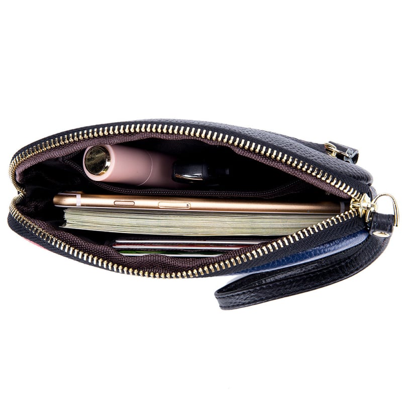 Geantă de mână din piele naturală, primul strat de piele de vacă, stil urban simplu, mică geantă pătrată, formă ovală, închidere cu fermoar