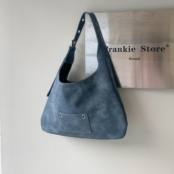 Geantă Tote din PU moale (închidere cu cataramă magnetică; buzunar cu fermoar; buzunar pentru documente)