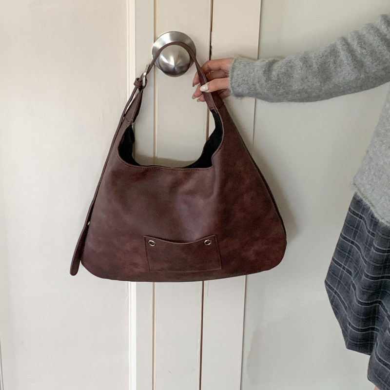 Geantă Tote din PU moale (închidere cu cataramă magnetică; buzunar cu fermoar; buzunar pentru documente)