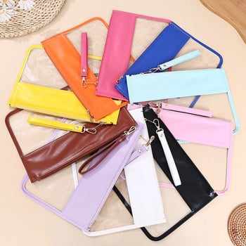 Geantă de tip poșetă din PVC, impermeabilă, capacitate mare, organizator cosmetic multifuncțional