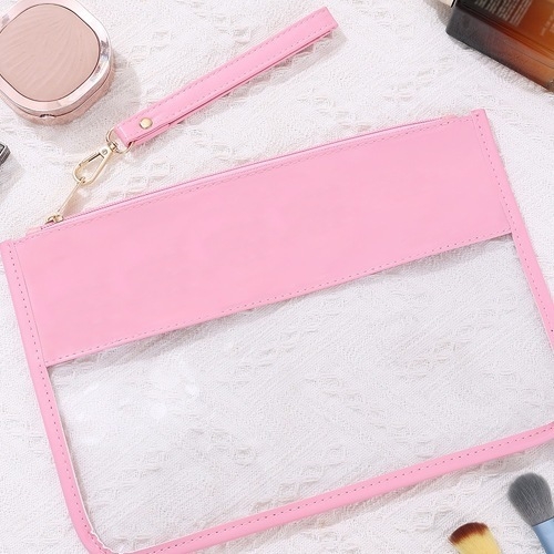 Geantă de tip poșetă din PVC, impermeabilă, capacitate mare, organizator cosmetic multifuncțional