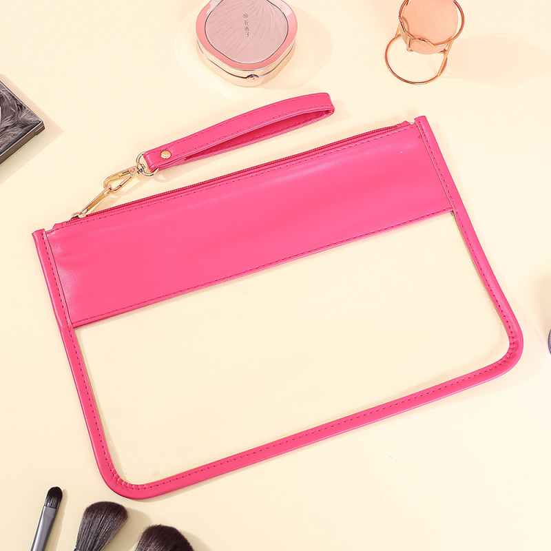 Geantă de tip poșetă din PVC, impermeabilă, capacitate mare, organizator cosmetic multifuncțional