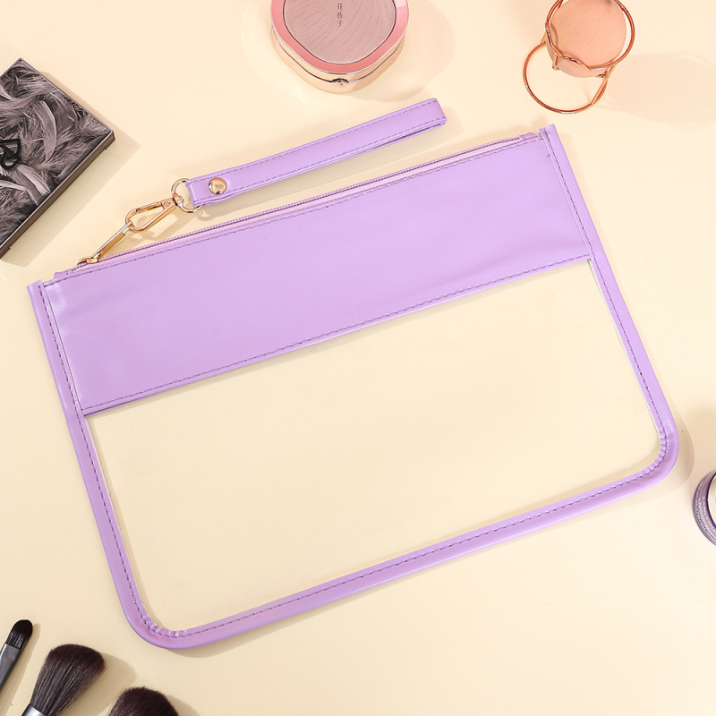 Geantă de tip poșetă din PVC, impermeabilă, capacitate mare, organizator cosmetic multifuncțional