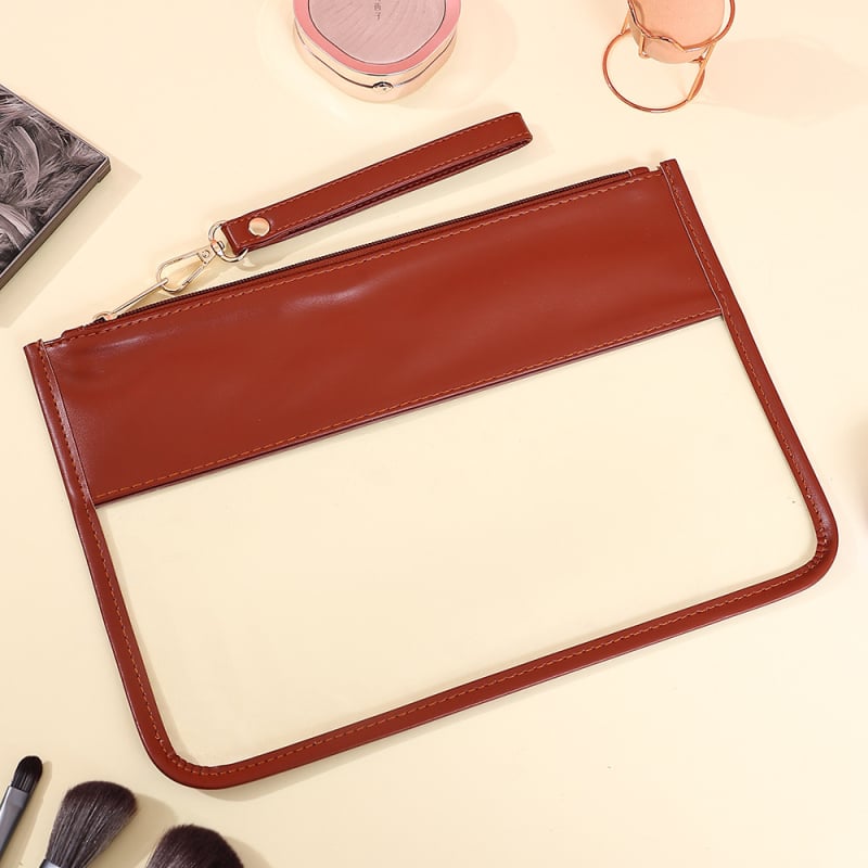 Geantă de tip poșetă din PVC, impermeabilă, capacitate mare, organizator cosmetic multifuncțional