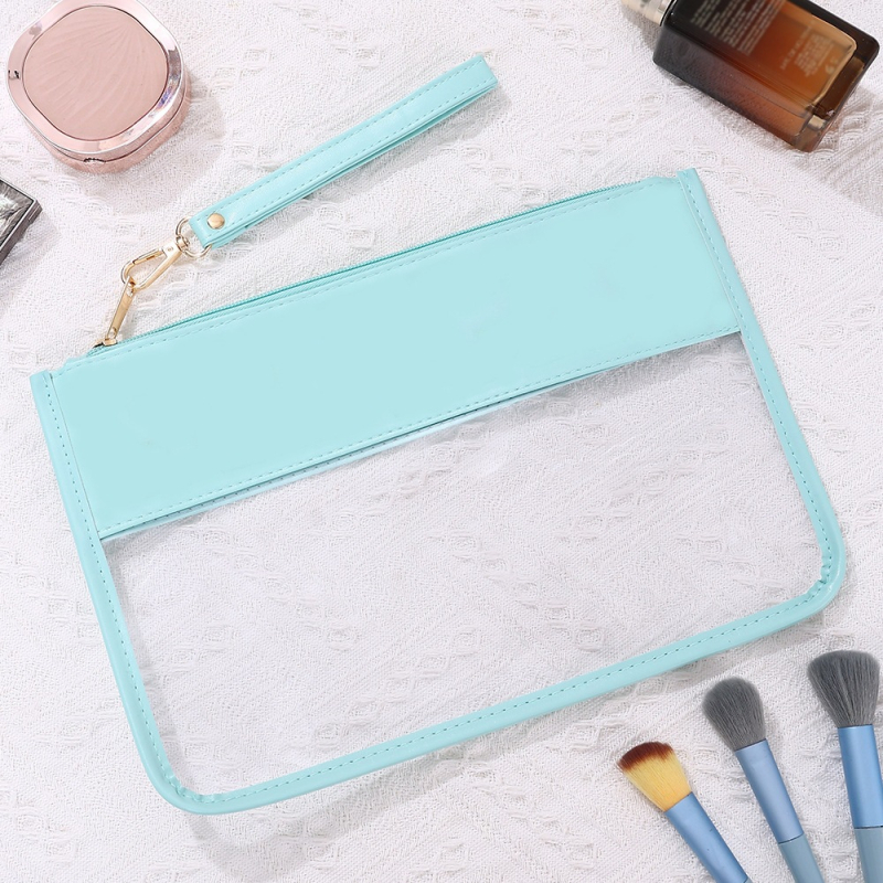 Geantă de tip poșetă din PVC, impermeabilă, capacitate mare, organizator cosmetic multifuncțional