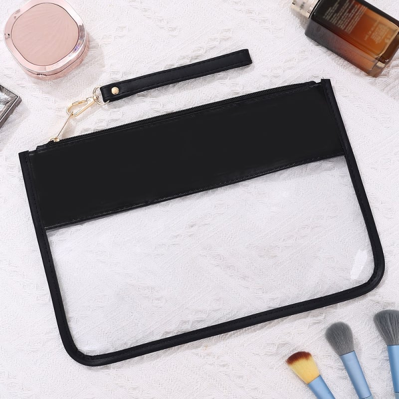 Geantă de tip poșetă din PVC, impermeabilă, capacitate mare, organizator cosmetic multifuncțional