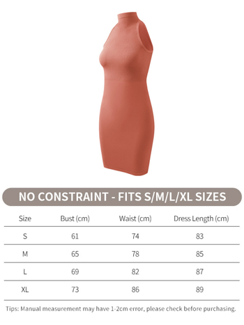 Rochie de maternitate fără mâneci, guler rotund, nylon-spandex bodycon, lungime medie, uni, fără cusături