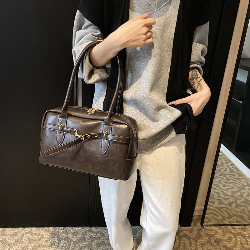 Geantă pentru subraț pentru femei, PU, geantă tote orizontală pătrată cu fermoar și buzunare interne (cu fermoar, telefon, ID, laptop), căptușeală poliester, vară 2025