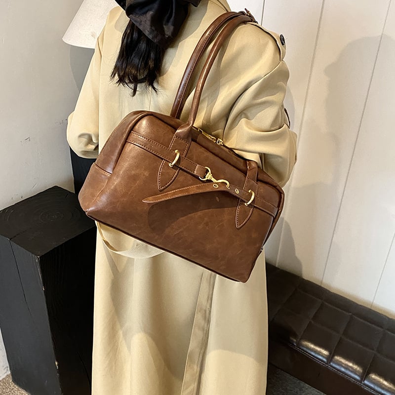 Geantă pentru subraț pentru femei, PU, geantă tote orizontală pătrată cu fermoar și buzunare interne (cu fermoar, telefon, ID, laptop), căptușeală poliester, vară 2025