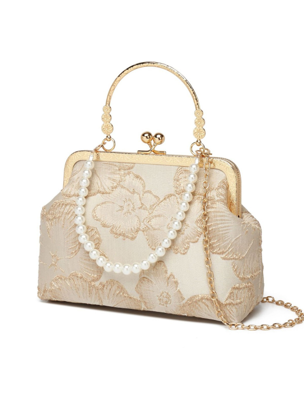 Geantă Cheongsam, Design național-stil literar-art, Poliester, Tip scoică, Închidere cu clips