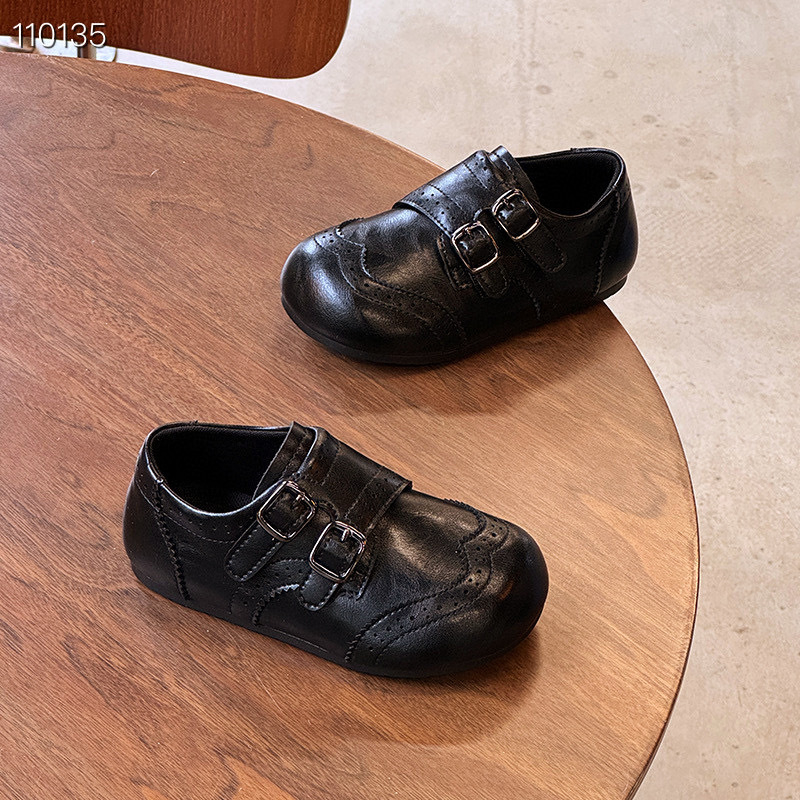 Dječje loaferice od PU kože, Velcro zatvarač, gumeni potplat, britanski stil, jesen