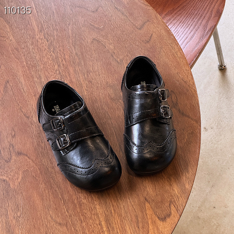 Dječje loaferice od PU kože, Velcro zatvarač, gumeni potplat, britanski stil, jesen