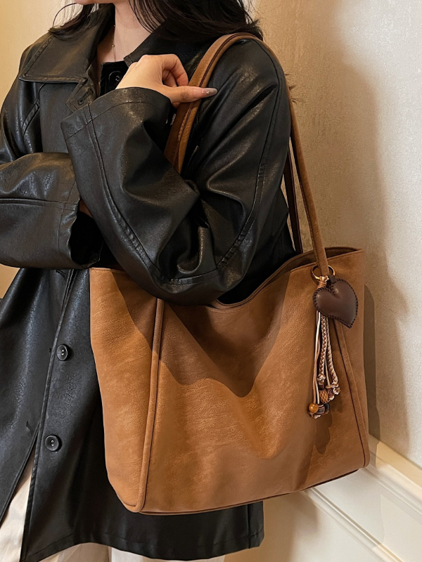 Tote torba Urban Minimalist PU, horizontalni pravokutni oblik, magnetsko zatvaranje, unutarnji džep s ZIP-om