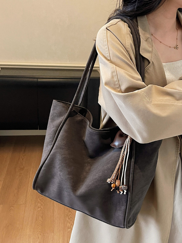 Tote torba Urban Minimalist PU, horizontalni pravokutni oblik, magnetsko zatvaranje, unutarnji džep s ZIP-om