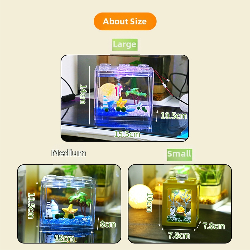 Mini morský akváriový gulička – mikrosvetlý krajina v ekologickej fľaši, DIY diatóm, stolový dekor, darček; Materiál: textil; Spracovanie: flocking; Druh: Turtle back; Výška: Iné; Účel: Svadba