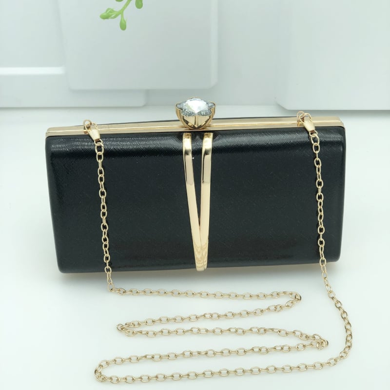 Clutch torba od PVC-a za večernje prigode s poliester podstavom, horizontalni kvadratni oblik, zatvarač, proljeće 2025