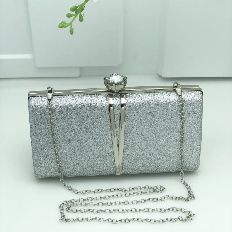 Clutch torba od PVC-a za večernje prigode s poliester podstavom, horizontalni kvadratni oblik, zatvarač, proljeće 2025