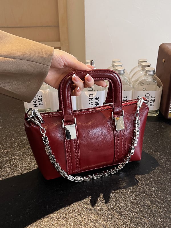 Kaka's House PU Crossbody torba, horizontalni četverokutni oblik, zatvaranje zipom