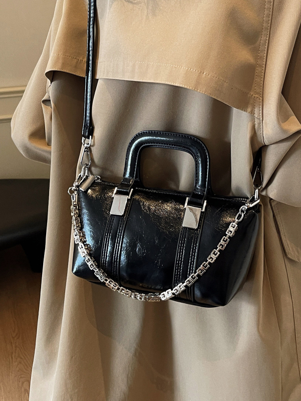 Kaka's House PU Crossbody torba, horizontalni četverokutni oblik, zatvaranje zipom