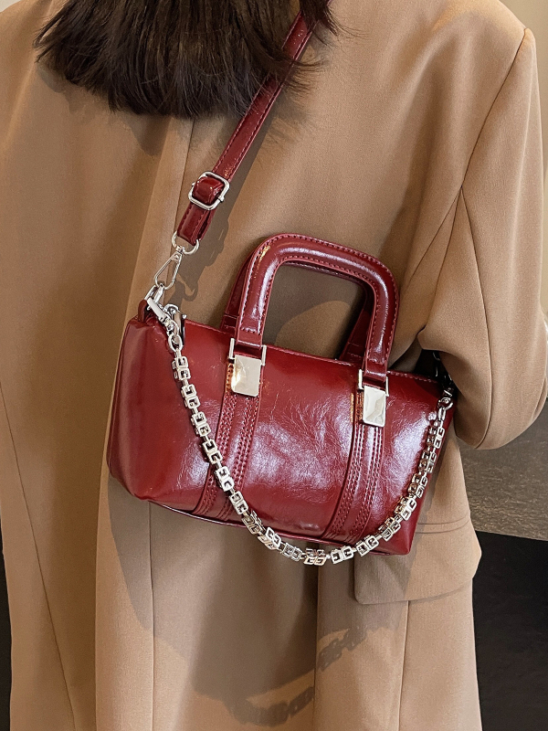 Kaka's House PU Crossbody torba, horizontalni četverokutni oblik, zatvaranje zipom