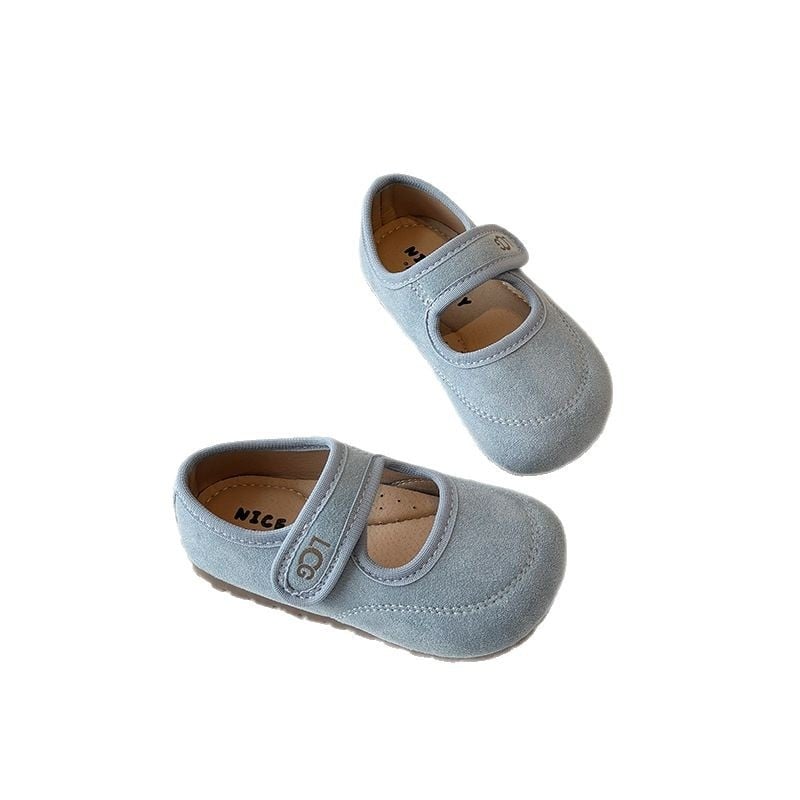 Dječje kožne cipele u francuskom stilu, novi model 2026. proljeće–jesen, djevojčice, mat mekana potplata, cipele za princeze u Birkenstock stilu