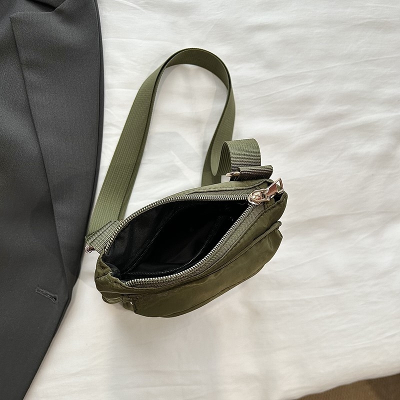 Najlonska torbica za telefon, unisex stil, vertikalno kvadratnog oblika, zatvarač, unutarnja džep za telefon