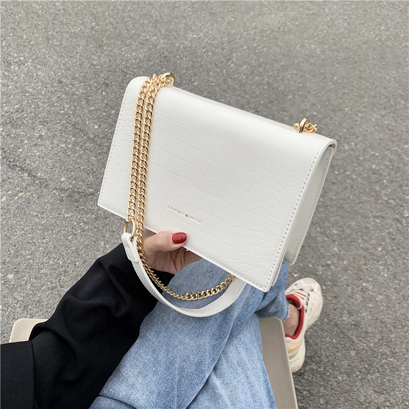 PU ženska crossbody torba, urban stil jednostavnost, horizontalni kvadratni oblik, zatvaranje kapicom, unutarnji džep za telefon
