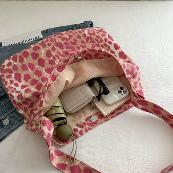 Ženska platnena tote torba s leopardim uzorkom, velika kapaciteta, magnetsko zatvaranje, poliesterom podstava, brend Norelli
