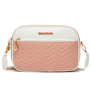 Ženska crossbody torba od PU, horizontalni kvadratni oblik, zatvarač, unutarnji džepovi za telefon i ID, gradski stil jednostavnosti.