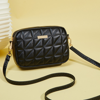 PU bőr crossbody telefon-táska nőknek, vízszintes négyzet alakú, cipzáras nyitás, poliészter bélés, városi minimalista stílus, Őszi 2025