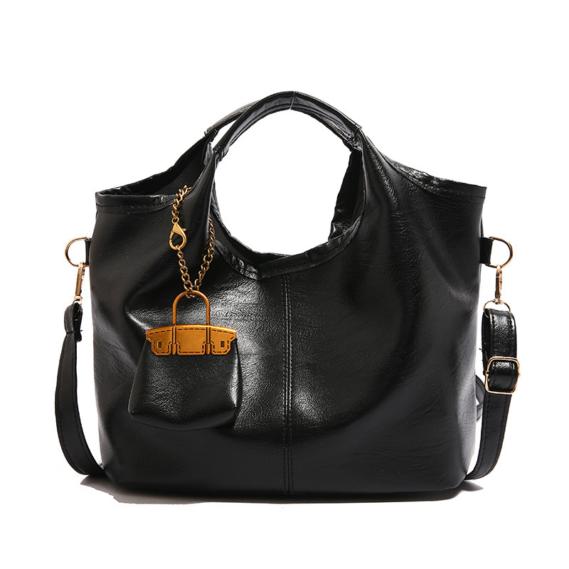 Ženska bucket torba inspirirana vintage stilom, PU koža, korejskog stila crossbody s magnetskim kopčom, poliester podstava, jedan naramenica