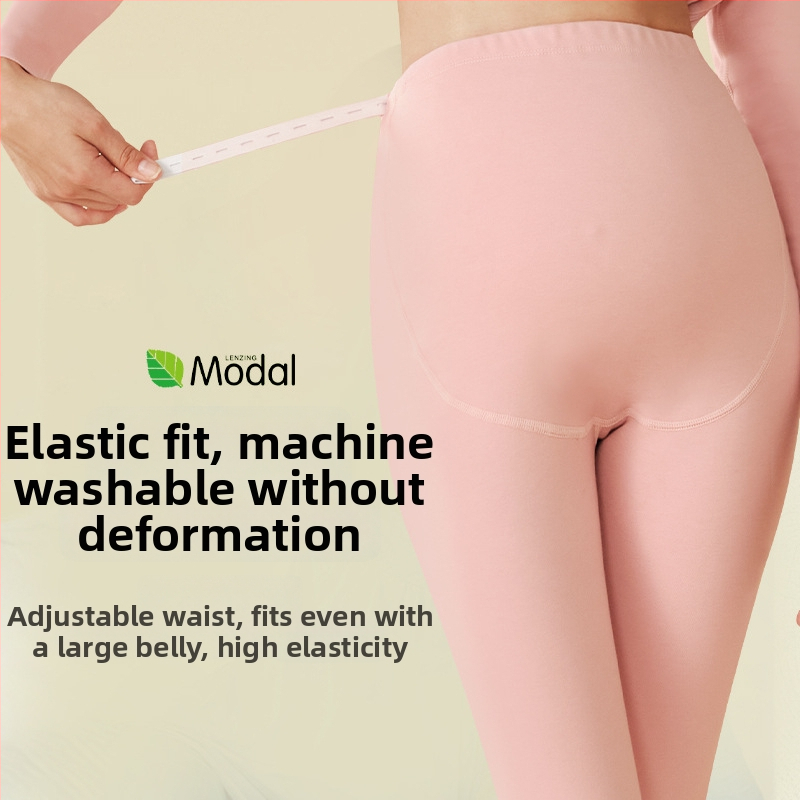 Tehotenský set: Top a nohavice z Modal pre dojčenie, dlhé rukávy, jeseň 2024, 30–50% Modal vlákno