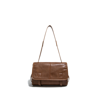 Torba preko ramena messenger, retro stil, PU koža, mala kvadratna torba, s preklopom