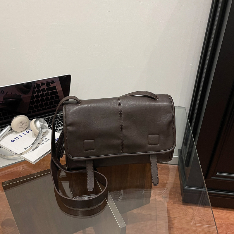 Torba preko ramena messenger, retro stil, PU koža, mala kvadratna torba, s preklopom