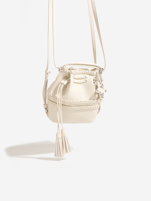 PU bucket torba u korejskom stilu s vezicom i dvostrukim naramenicama