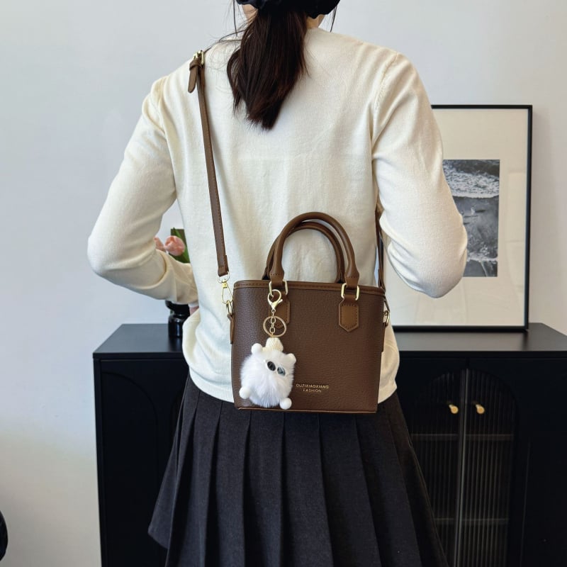 Geantă crossbody din PU, formă orizontală cu pătrat, fermoar, căptușeală poliester, buzunar pentru telefon, curea de umăr, brand Ouzi Baby Elephant