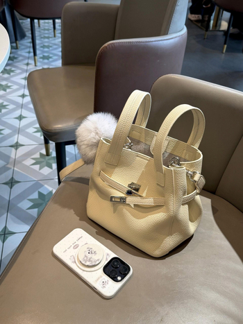 Mini kožna bucket torbica za žene, elegantan stil, proljeće 2025, rameni/crossbody, PU podstava, mekana površina