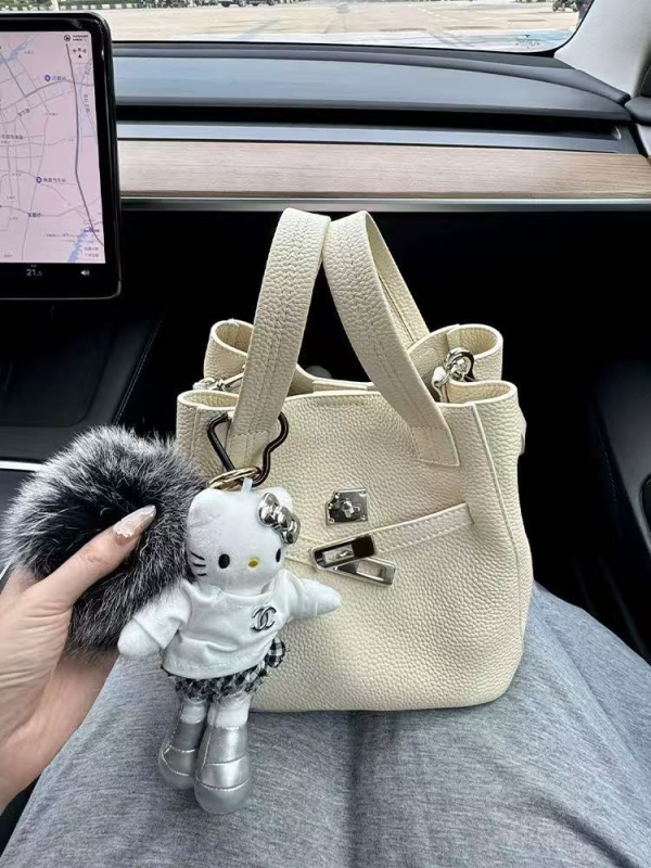 Mini kožna bucket torbica za žene, elegantan stil, proljeće 2025, rameni/crossbody, PU podstava, mekana površina