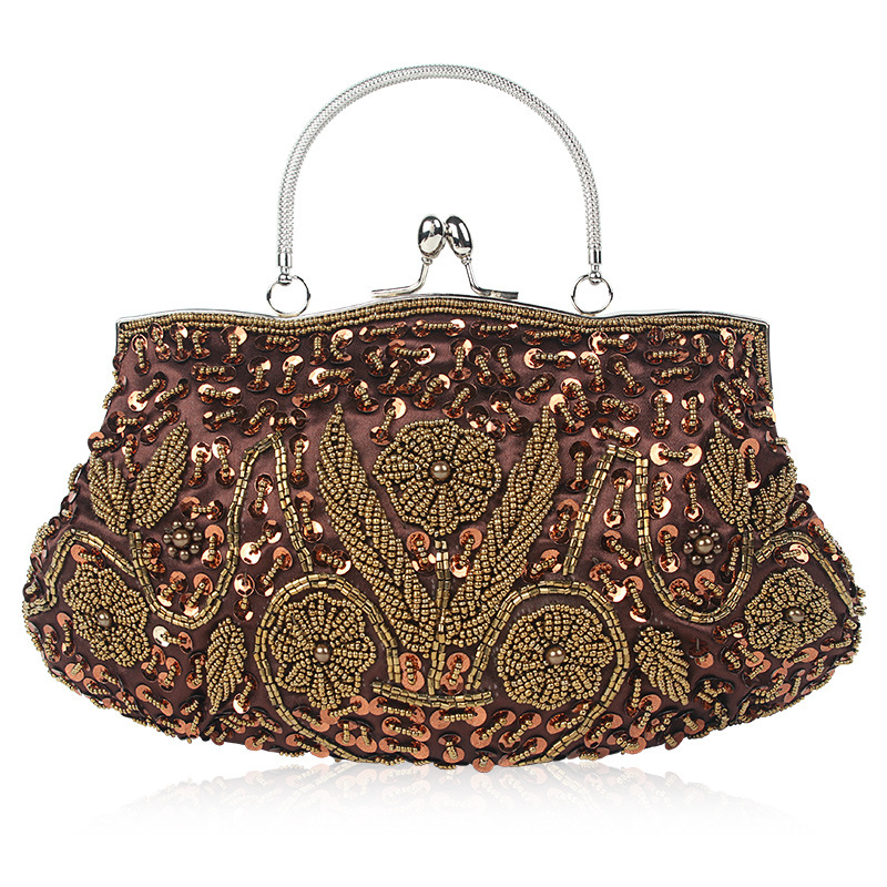 Ručno izrađena PU clutch torba s perlicama za bankete — vodoravni kvadratni oblik, magnetsko zatvaranje, podstava od poliestera, unutarnja džep